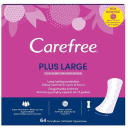 CAREFREE Plus Large wkładki higieniczne Light Scent 64szt.