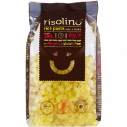 MAKARON RYŻOWY Z KURKUMĄ KOLANKA 300G, RISOLINO