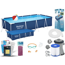 Basen Bestway 400x211x81 Ogrodowy Stelażowy 56405 12w1