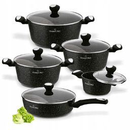 Zestaw Garnek Patelnia Pokrywki Indukcja Starke Pro Strappo