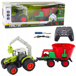Traktor Rolniczy Z Siewnikiem i Chwytakiem Obrotowym Zdalnie