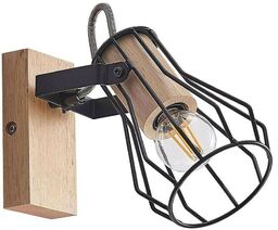 Lindby - Courtney Lampa Ścienna Black/Wood