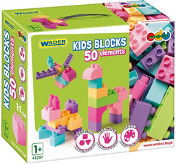 WADER Kolorowe klocki dla dzieci (Kids Blocks różowy/fioletowy,