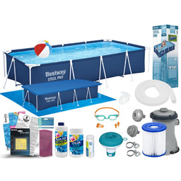 Basen Bestway 400x211x81 Ogrodowy Stelażowy 56405 17w1