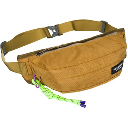 Praktyczna, żółta saszetka z poliestru zamykana suwakiem -