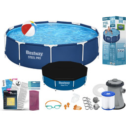 Basen Bestway 305x76 Ogrodowy Stelażowy 56679 12w1