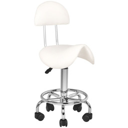 Taboret kosmetyczny Activeshop 6001 biały