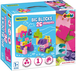 WADER Kolorowe klocki dla dzieci (BIG Blocks różowy/fioletowy,