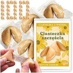 Chińskie Ciasteczka Szczęścia z Wróżbą dla Gości Ciastko