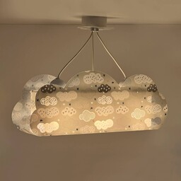 Lampa wisząca Dalber Cloud Grey w kształcie chmury,