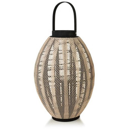 Latarnia lampion drewniany świecznik LEVI 42/54x25cm HTO7600