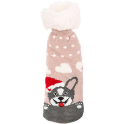 Moraj Dziecięce Różowe Skarpety Ocieplane Antypoślizgowe