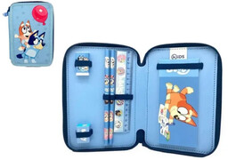 Piórnik dwukomorowy z wyposażeniem Bluey - Kids Euroswan