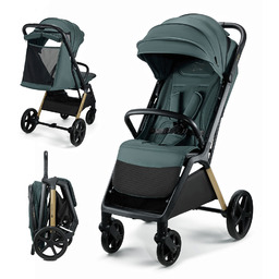 Wózek spacerowy Kinderkraft Loom zielony aluminiowy 4 koła