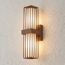 Zewnętrzna Lampa Lucande, Chandan, ściemnialny, brąz rdzawy, balkon,