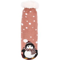 Moraj Dziecięce Różowe Skarpety Ocieplane Antypoślizgowe