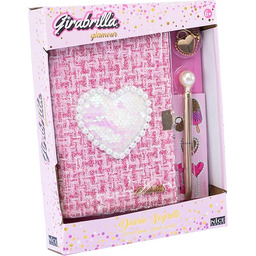 Girabrilla Tweed tajny pamiętnik, różowy, jeden rozmiar, 19147