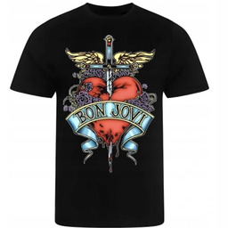 KOSZULKA Z NADRUKIEM MĘSKA ŚMIESZNA T-SHIRT BON JOVI