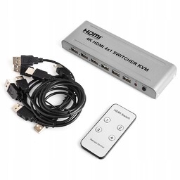 Przełącznik HDMI 4x1 Spacetronik Sumator Switch KVM 4K