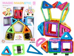 Klocki Magnetyczne Układanka 3D Konstrukcyjne Edukacyjne 41 elementów