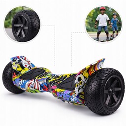 Elektryczna Deskorolka dwukołowa Terenowa Hoveboard 6,5 Bluetooth Led