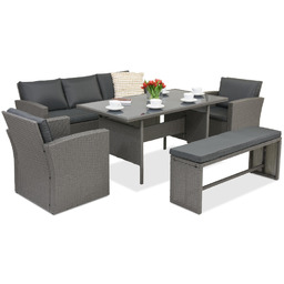 Meble ogrodowe z technorattanu Marsylia Garden Point antracyt