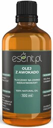 Olej z Awokado zimnotłoczony, nierafinowany, Esent, 100 ml