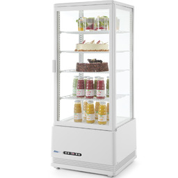 Witryna chłodnicza przeszklona 98L 4 półki biała ARKTIC