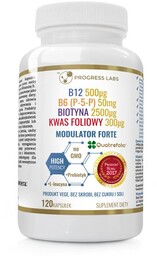 Modulator Homocysteiny Witamina B6 P-5-P, B7 Biotyna, B9