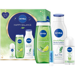 Nivea, Happy Balance, zestaw kosmetyków, 4 szt.