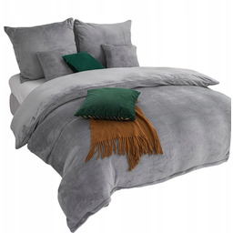 Pościel Z Mikrofibry Miś 200x220 Cozy szary Ciepła