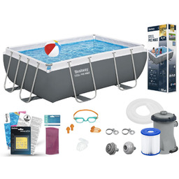 Basen Bestway 282x196x84 Ogrodowy Stelażowy 56629 11w1