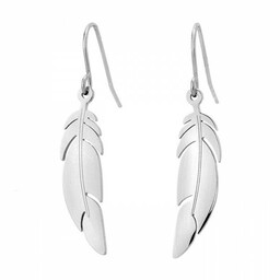 Srebrne kolczyki piórka