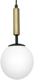 Lampa wisząca szklana Nalo Luminex, możliwość ściemniania, czarny,