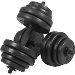 Hantle powlekane/gumowane regulowane Gorilla Sports 2x 15 kg