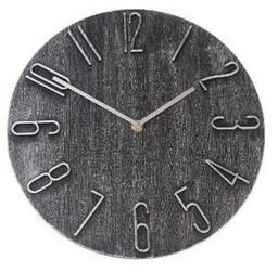 Zegar ścienny Berry dark grey, śr.30,5 cm, plastik
