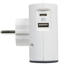 Legrand Rozgałęziacz 2x2P+USB AC Biało/czarny