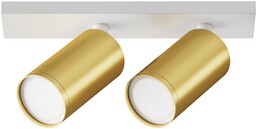 FOCUS S lampa sufitowa listwa dwupunktowa biała złota