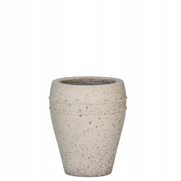 śródziemnomorska donica stylowa biała Ares 27/32 kamienna osłonka