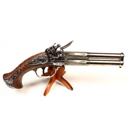 replika dwulufowy pistolet na stojaku denix model 1308+800