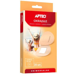 APTEO Okrągłe Plastry cieliste z opatrunkiem, 20 szt.