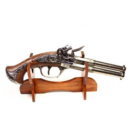 replika dwulufowy pistolet na stojaku denix model 1308+801