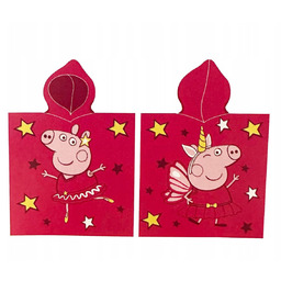 Ręcznik Kąpielowy Ponczo 50X115Cm Świnka Peppa 585