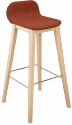 Drewniany Hoker Malmo T 4HW z tapicerowanym siedziskiem