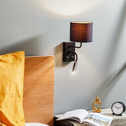 Kinkiet Soho Luminex, czarny, salon / jadalnia, metal,