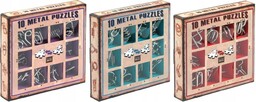30 Łamigłówek Metalowych czerwone niebieski fioletowy zestaw Puzzle
