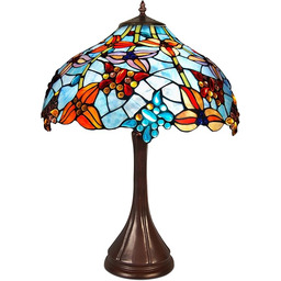 World Art TW60482 lampa stołowa kwiaty i motyle