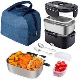 Lunch Box Elektryczny Podgrzewany 12/24V 60W 1500ML-CZARNY