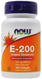 Witamina E Vitamin E-200 Natural, Now Foods, 100