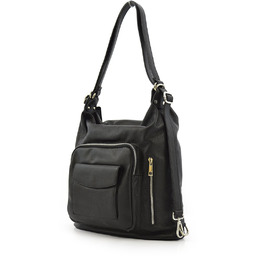 Damska duża torebka i plecak w jednym skórzany